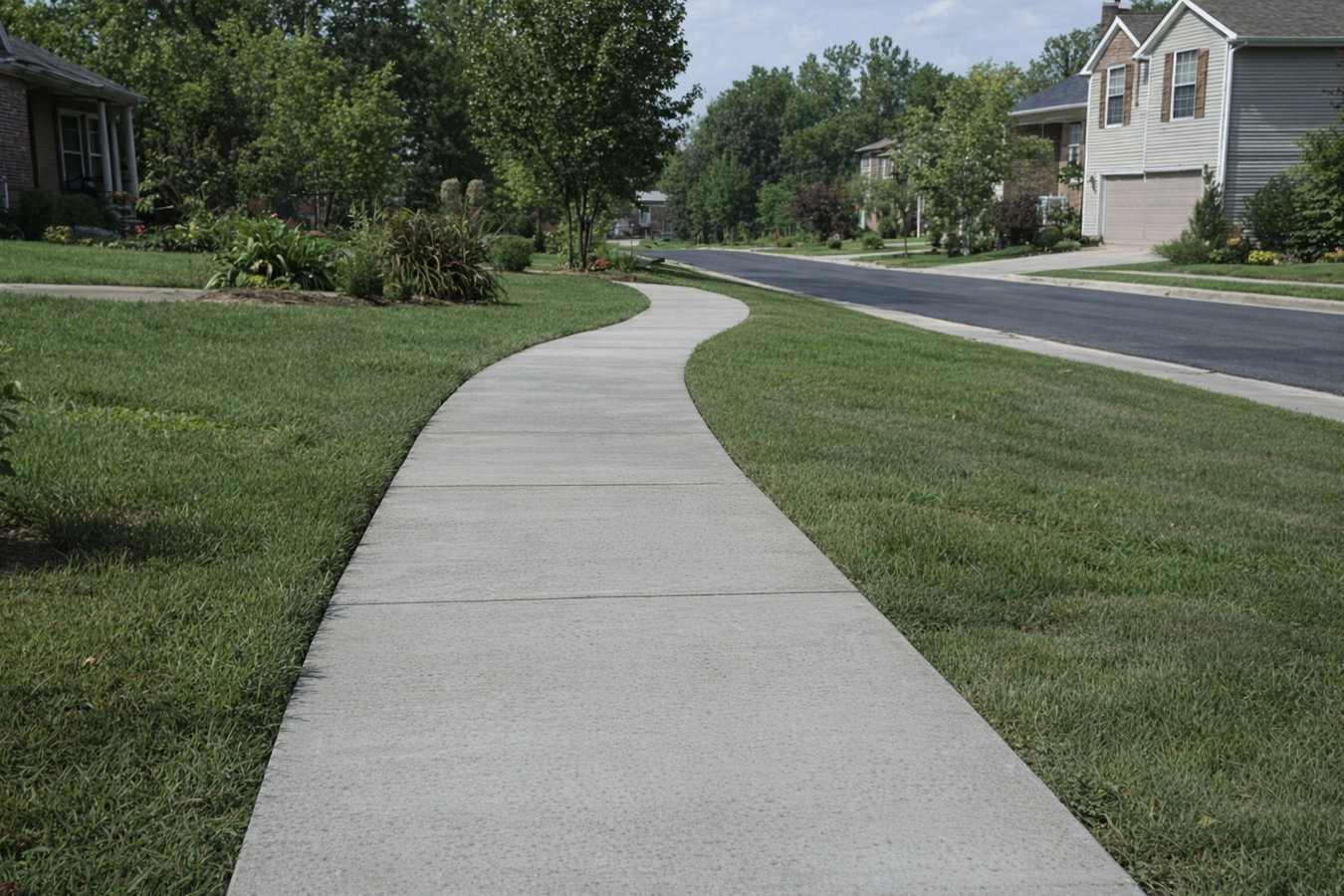 Concrete sidewalk building in Meriden, CT